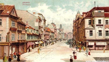 Прага. Ул. На Пршикопе. 1885