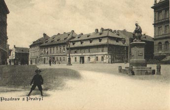 Прага. Янская площадь, находившаяся до асанации перед Чеховым мостом
