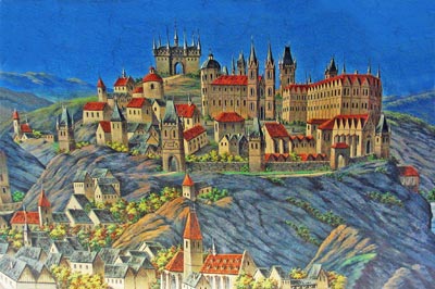 Прага. Вышеград перед 1490 годом