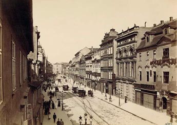 Прага, Вацлавская площадь, 1890. С сайта zastarouprahu.cz