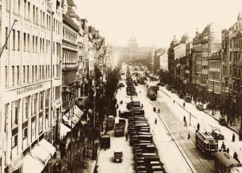 Прага, Вацлавская площадь, 1925. С сайта zastarouprahu.cz
