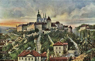 Вид на Пражский град с Кларова