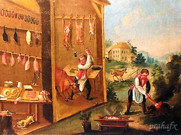 Мясной магазин в Чешском Крумлове