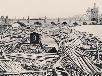 Прага. Карлов мост. Наводнение 1872